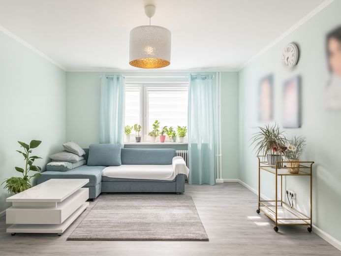 Charmante 2-Zimmer-Wohnung in Lauenburg/Elbe – Wohnzimmer Blick Fenster
