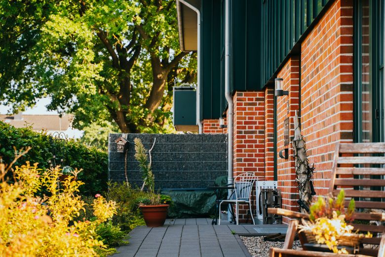 Erstbezug Neubau: Penthouse, 4 Zimmer Wohnung 112 m² Dachterrasse Einbauküche in Neumünster Gadeland – Beispielterrasse