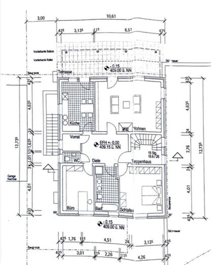 Grundriss untere Wohnung