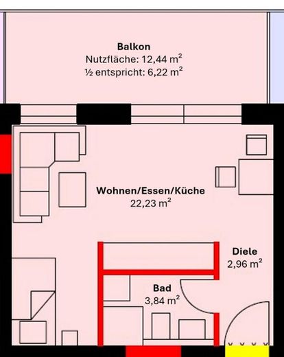 Wunderschöne 1,5 Zimmer Wohnung ab sofort – Photo 13