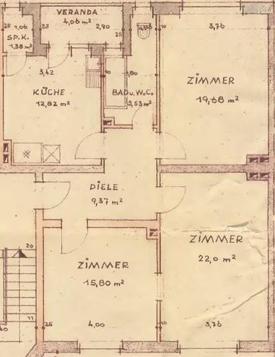 Innenstadt Ost am Westfalenpark: 3,5-Zi.-Wohnung mit Südwestbalkon und Küche! – Grundriss
