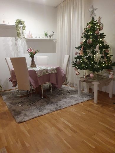 ruhige, helle 2-Raum Wohnung mit Parkettboden + Balkon + Küche – Wohnzimmer