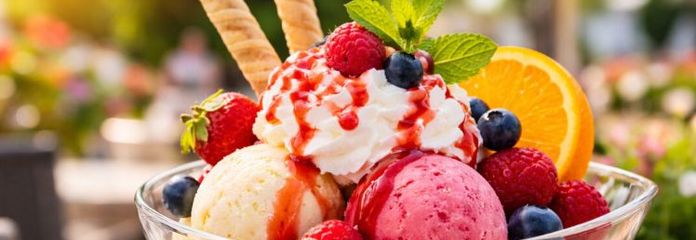 Eiscafé mit großer Terrasse in Waidmannslust