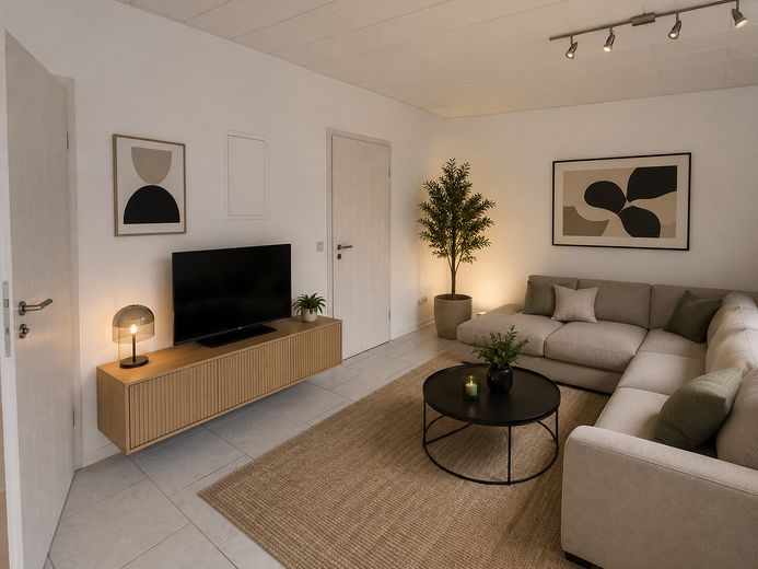 Gemütliche Erdgeschosswohnung mit großem Wohnbereich, offener Küche und Garage – Foto 2