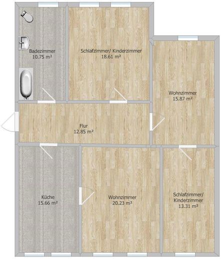Großzügige 4-Zimmer-Wohnung | 107 m² | große Wohnküche |  Bad mit Badewanne | Hof – Foto 17
