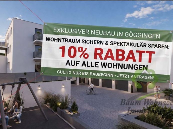 Barrierefrei wohnen nahe Schwäbisch Gmünd: 3-Zi.-EG-Wohnung mit KfW-Förderung – Foto 1