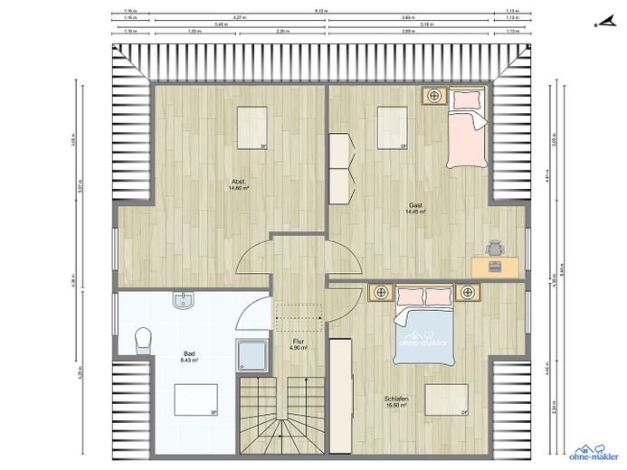A+ Neubau Stadtvilla im Verbund in Elbnähe – DG Villa A