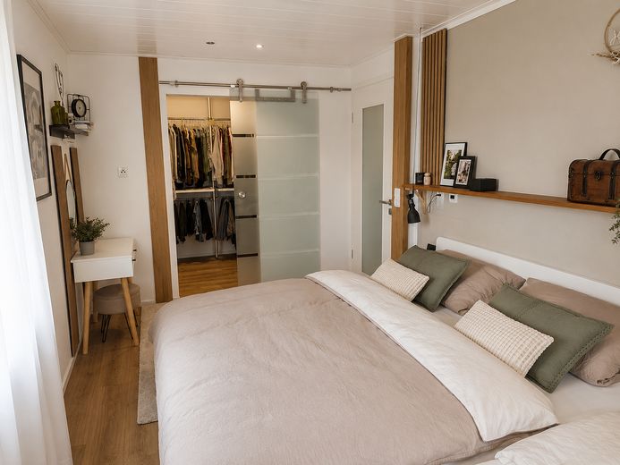 Casa unifamiliare modernizzata in una posizione naturale da sogno – vista libera – Schlafzimmer 