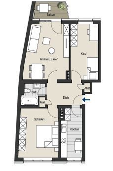 Grundriss WE 3
