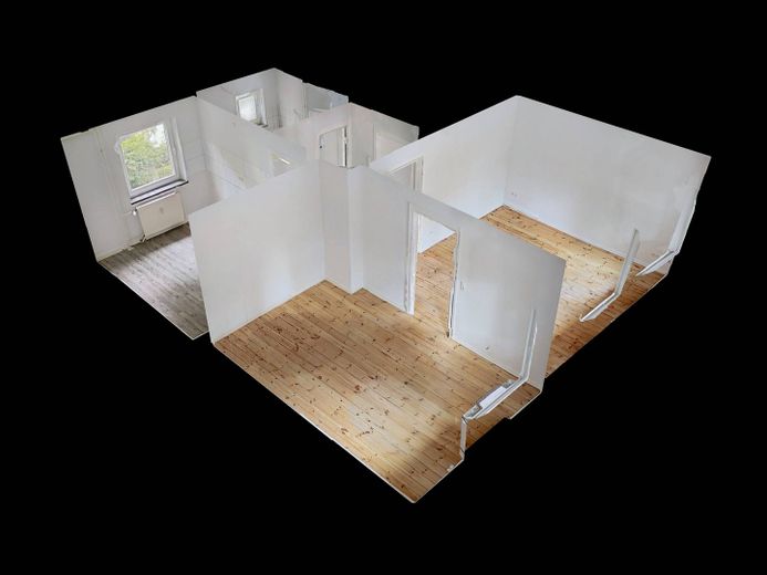Bunte Blätter, kühles Wetter – 1 Kaltmieterlass fürs kuschelige Heim: Gemütliche 2-Zimmer-Wohnung mit Wannenbad – 3D-Ansicht Grundriss