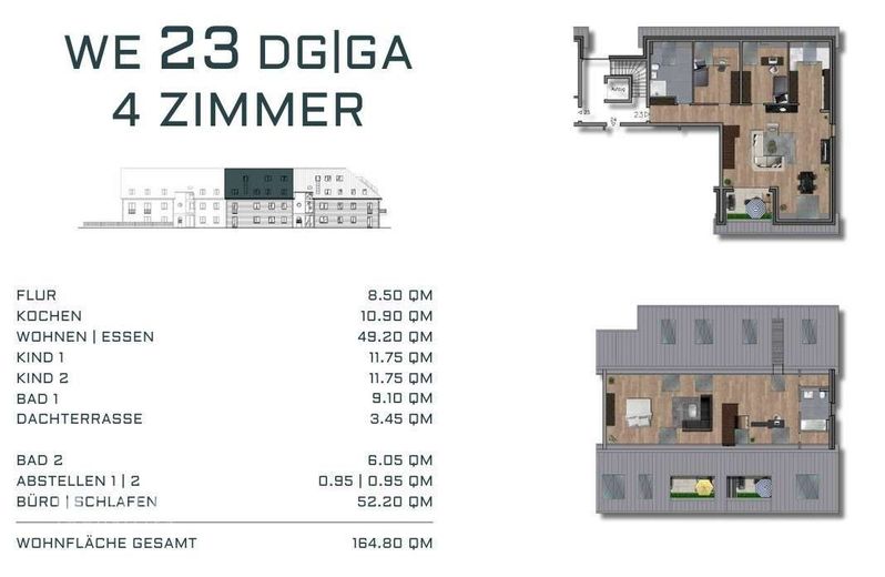 Exklusiv Wohnen in Willich: Dachgeschoss-Schmuckstück mit Galerie und Dachterrasse – Grundriss