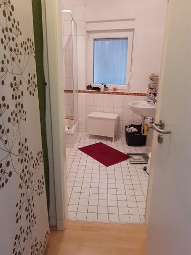 Blick vom Flur ins Dusch/WC