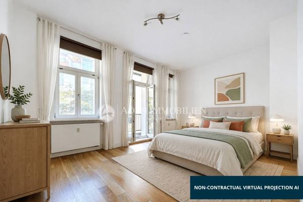 Compacto, encantador y con balcón: ¡una joya de 1 habitación en el barrio de Boxhagener!