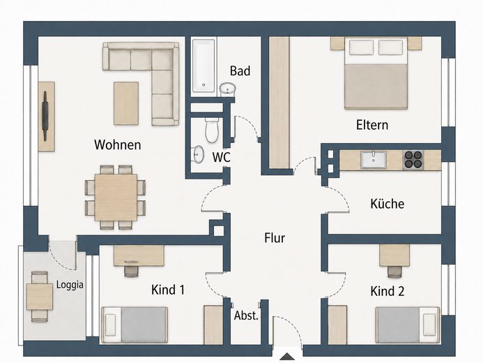 PROVISIONSFREI: Schöne 4 Zimmerwohnung mit Loggia in Mainz Bretzenheim zu verkaufen – फोटो 10