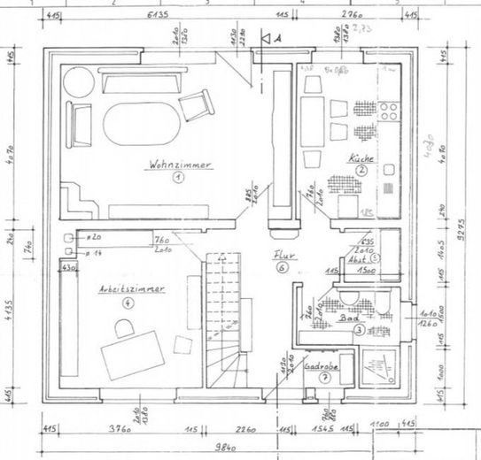 Grundriss EG Haus 1