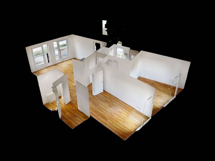 RÊVE DE NEUF : Appartement exclusif de 3 pièces avec cuisine équipée et grande terrasse sur le toit à Langenhorn – 3D-Ansicht Grundriss