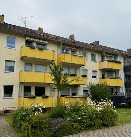 Helle 2-Zimmer-Wohnung mit Balkon in Hildesheim - Marienburger Höhe, nahe Universität (4179/06) – Rückwärtige Ansicht