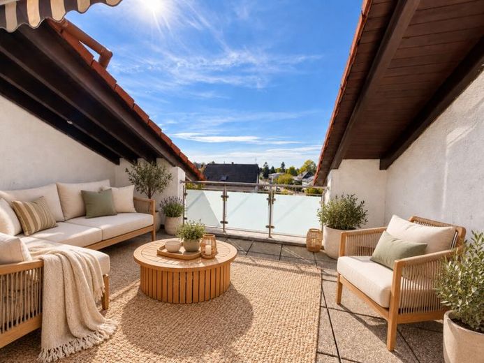 Penthouse-Feeling über den Dächern Ettlingens – großzügige 2-Zimmer-Wohnung mit Süd-Dachterrasse – Foto 1