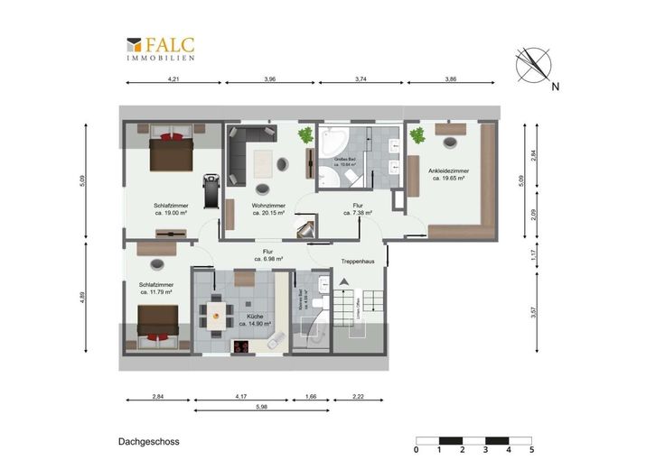 ***Elliehausen - Großzügige 4 Zimmer Dachgeschosswohnung mit Außenstellplätzen*** – Grundriss