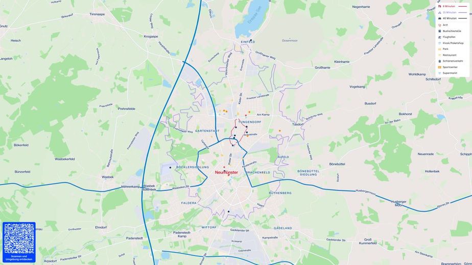 Sichtbarkeit für Ihr Business! Bürofläche in der Kieler Straße – Lageplan (Makro)