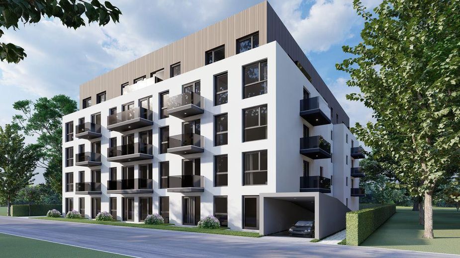 10 Mitarbeiter Wohnungen für Langzeitvermietung! Moderne 1-Zi-Wohnungen mit Balkon und Küche – Visualisierung