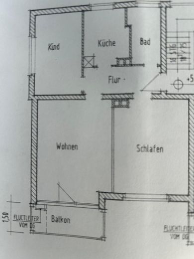3 Zimmer-Wohnung in Rodgau/Rollwald – Grundriss