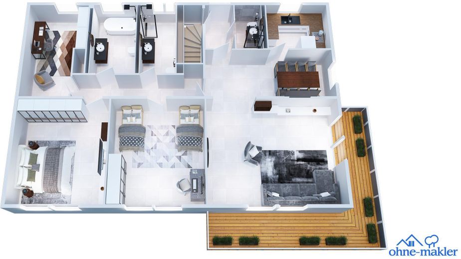 Modernisiertes Mehrgenerationenhaus mit zwei Einheiten in Bad Neustadt-Herschfeld – EG