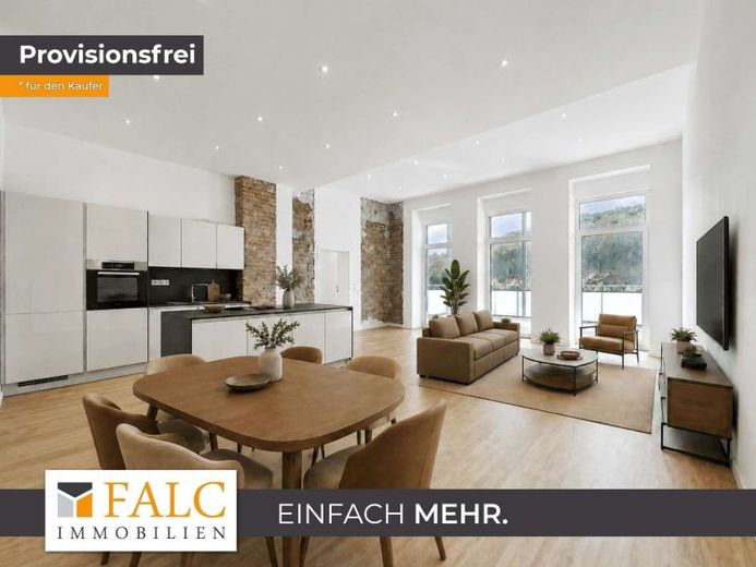 Loftliebe mit grünem Weitblick: Stilvolle 3-Zimmer-Wohnung mit Einbauküche & Balkon! – Foto 1