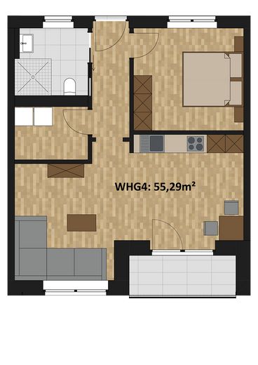 Betreute Wohnanlage Weseke – Kapitalanlage mit Zukunft – Wohnung mit 55,29 m2