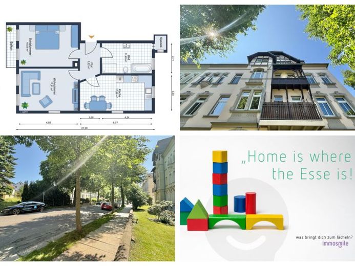 2-Zimmer • mit Balkon • Eigentumswohnung • vermietet • Ebersdorf • zum Kauf – Foto 1