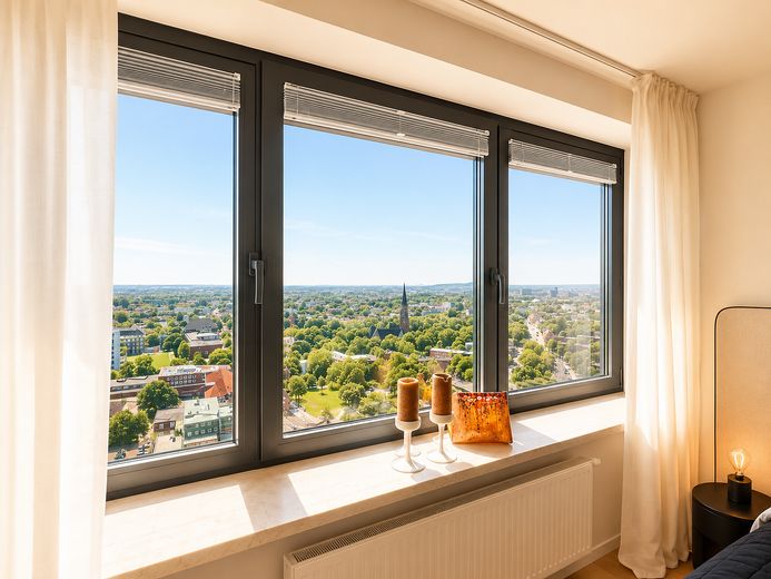 Fully furnished high-rise residence – 29th floor – panoramic views over Hamburg – Foto 1