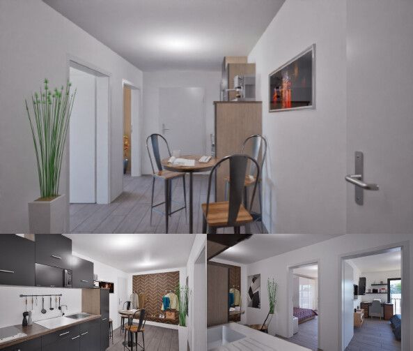 NEUBAU-STUDENTENAPPARTMENT ALS SOLIDE KAPITALANLAGE IN SAARBRÜCKEN – Eingang &amp; Küche r