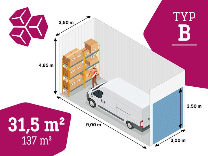 Magazzino capannone commerciale garage deposito a Reinfeld vicino a Lubecca, autostrada A1 – Lager Typ B 31,5qm in Reinfeld