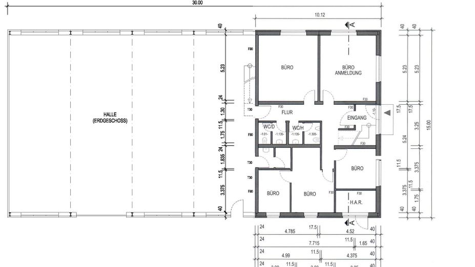 Топ-комерційна нерухомість: офіс 125 м², квартира 125 м², виробничий цех 300 м², продаж без комісії! – Grundriss EG