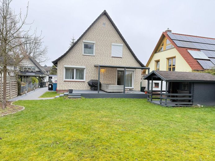 Garten Blick auf das Haus