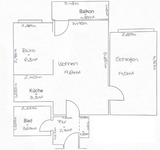 Frisch renovierte 2-Zimmer-Wohnung mit Südostbalkon & Einbauküche – Foto 5