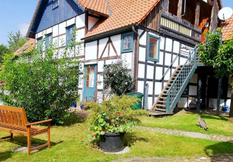 Fachwerkhaus im Wendland – Außentreppe zum Dachgeschoss