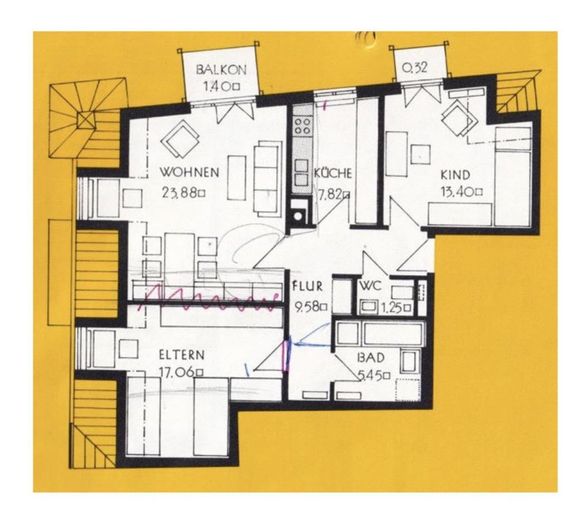 Frisch sanierte 3-ZKB Maisonette mit 2 Balkonen, Tiefgarage, Kamin in ruhiger Lage - Provisionsfrei – Foto 20
