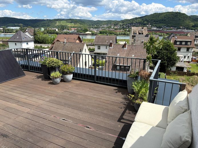 Architektenhaus mit Rheinblick – Neubau 2020 in Brohl-Lützing – Dachterrasse 3