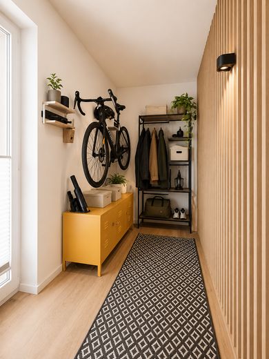 Piso moderno de 3 habitaciones con terraza y garaje en Buxtehude-Altkloster – Eingangsbereich zur Terrasse