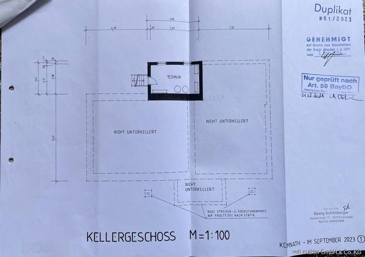 Planung nach Sanierung Grundriss KG