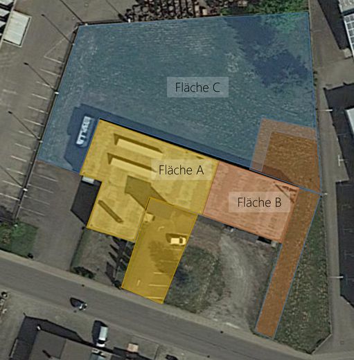 Freifläche geschottert 1500qm (belastbar 40t) & 40qm Büro - PROVISIONSFREI! – Freifläche = Fläche C