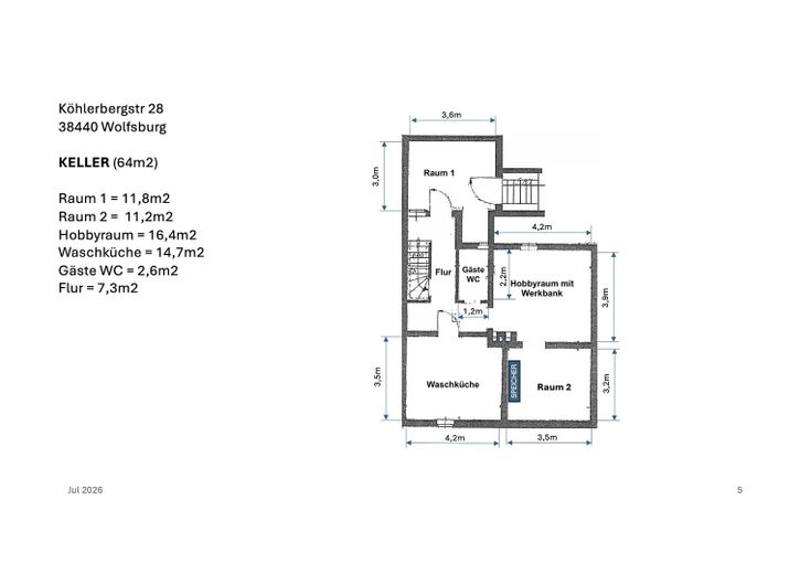 Traumhafte Doppelhaushälfte | Garten | Wallbox | klimatisiertes Dachstudio | 133 m2 | Köhlerberg – Keller