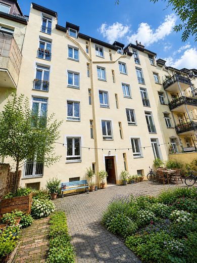Mietrendite von 7,3% möglich!!! 10-Fam.-Haus in Hannover-Linden Mitte zu verkaufen – Rückseite tagsüber