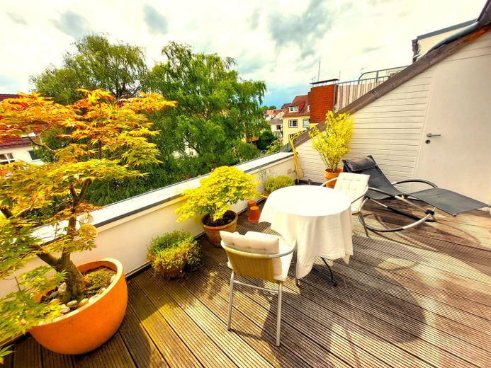 Blick auf die Terrasse
