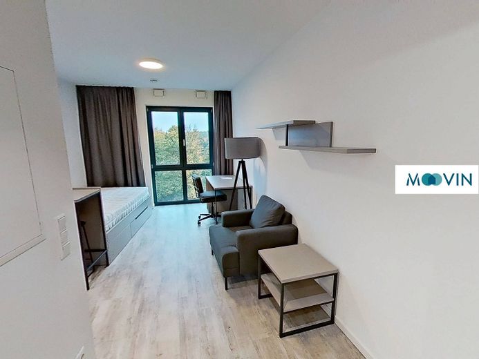 Möbliertes Smart-Apartment mit EBK, ALL-IN-MIETE uvm. bei URBAN BASE – Ansicht I: Wohn- und Schlafzi…