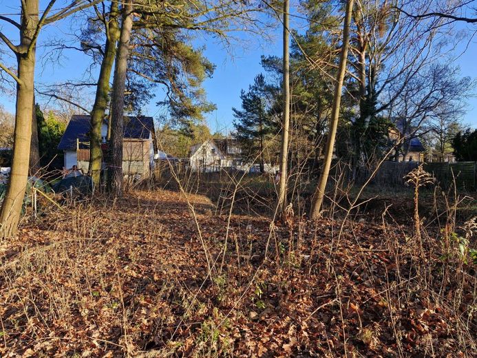 Grundstück mit Baugenehmigung für 2 EFH - sofort bebaubar – Blick von hinten nach vorne