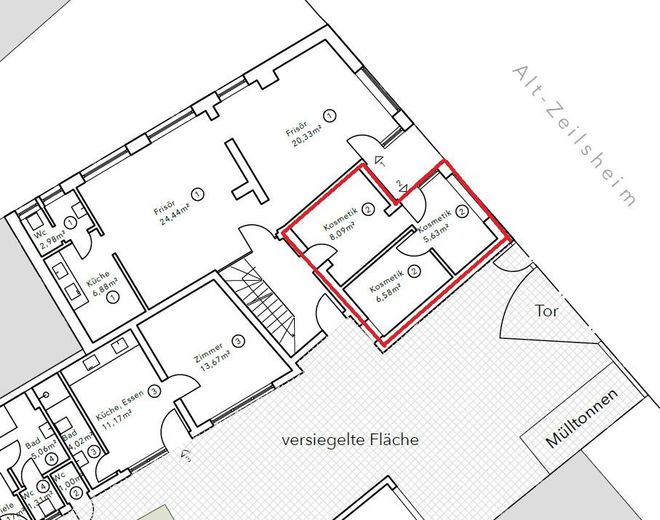 Kleine Gewerbeeinheit 22qm im Stadtkern von Zeilsheim zu Verkaufen – Foto 1