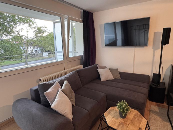 Kernsanierte 1-Zimmer-Wohnung mit Balkon, 47 m², 2. OG in Frankenthal – Wohnzimmer