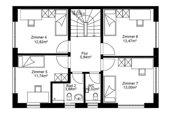 Grundriss 1. Obergeschoss